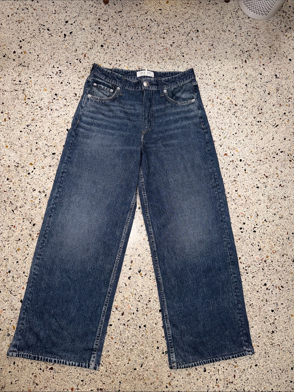 Rag & Bone Miramar soft jeans zipper front pocketless back 25 - Picture 2 of 8